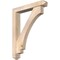 Ekena Millwork Imperial Arts and Crafts Smooth Bracket w/ Offset Brace, Douglas Fir, 5 1/2"W x 32"D x 40"H BKT0604X32X40IMP03SDF - alternate 1